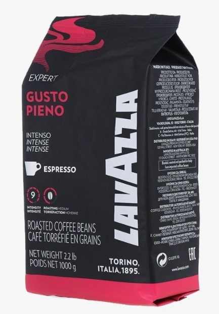 Кофе Lavazza Gusto PIENO, в зернах, 1000 г