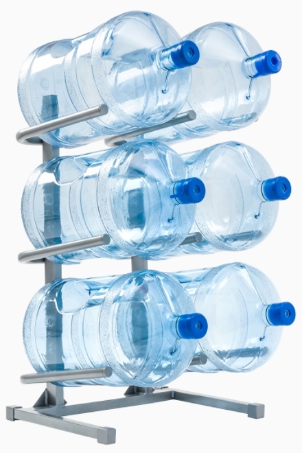 Подставка для 6-ти бутылей серая