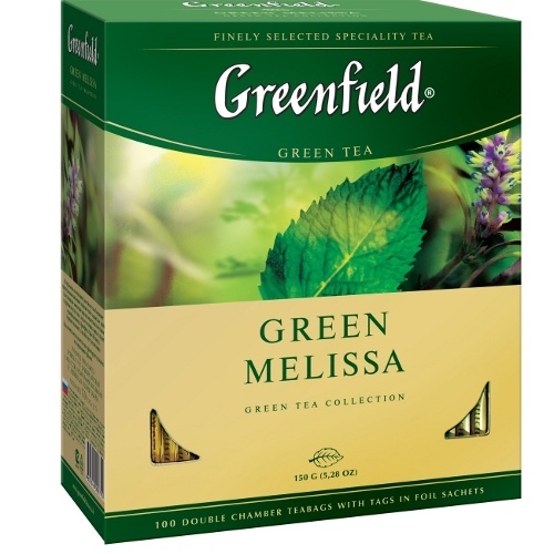 Чай Greenfield Green Melissa 100х1.5г (зеленый)